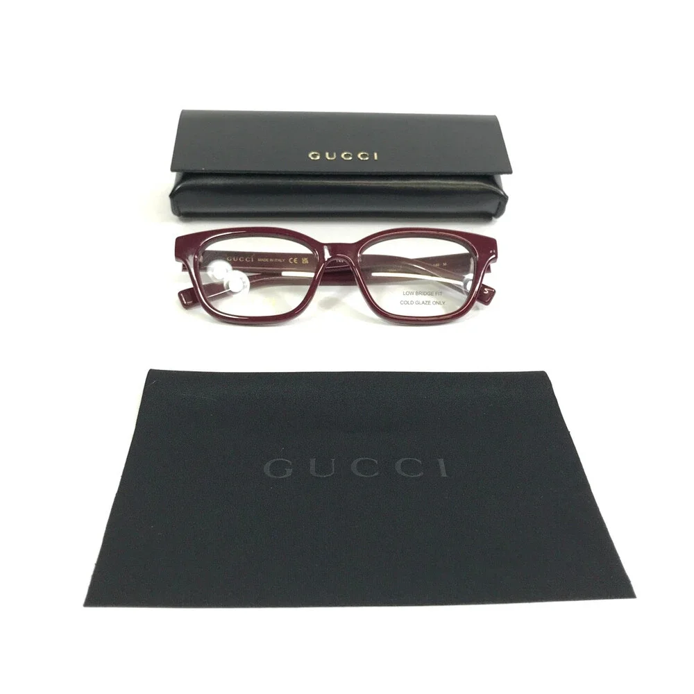 Gucci Eyeglasses Frames GG2103OL 007 Shiny Burgundy Cat Eye Full Rim 53-17-140
